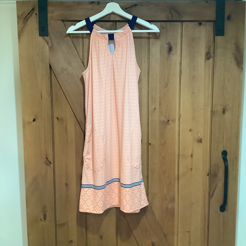 Cabana Life Sleeveless Halter Shift Dress
